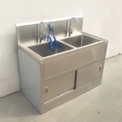 Stainless Steel Induction Faucet Wash Sink For 2 People