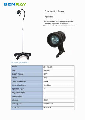 Halogen Mobile Stand Exam Lamp Examination Light Operating Lamp