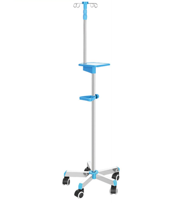 Mobile movable hospital medical Infusion stainless steel IV pole IV stand