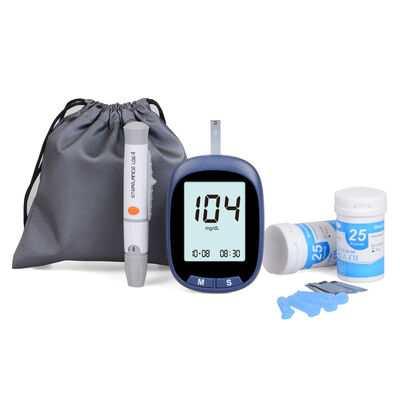 Precieze bloedglucosemeter Bloedglucosemonitor Bloedsuikermeter met 50 teststrips en 50 steriele lancetten