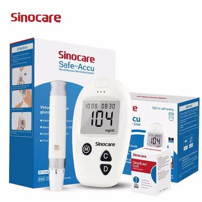 Precieze bloedglucosemeter Bloedglucosemonitor Bloedsuikermeter met 50 teststrips en 50 steriele lancetten