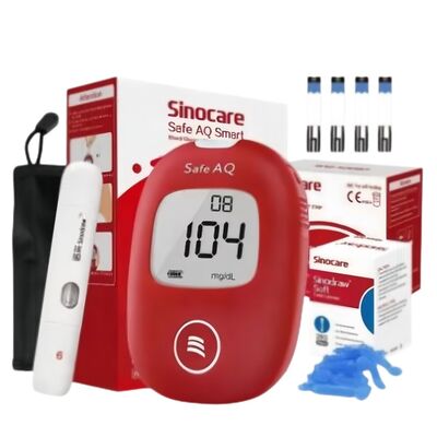 Huishoudelijk gebruik Accurate Bloedglucosemeter Bloedglucosemonitor Bloedsuikermeter Met 50 teststrips & 50 steriele lancetten